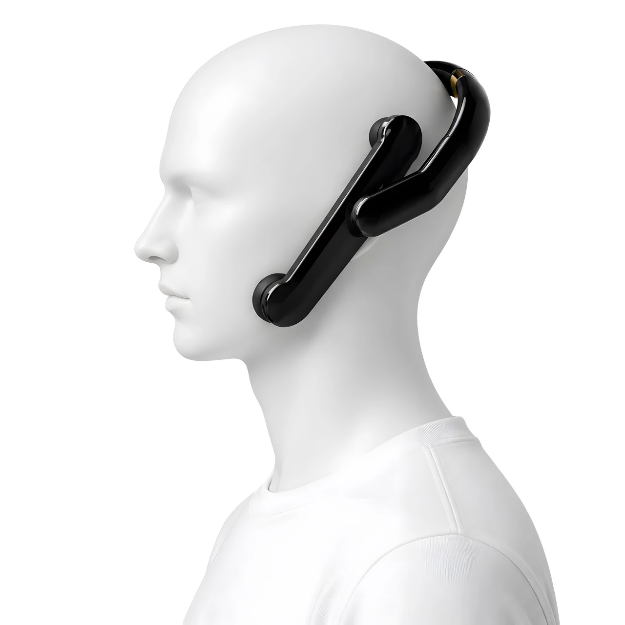 Avatar wearing the ACHELESS device in side profile